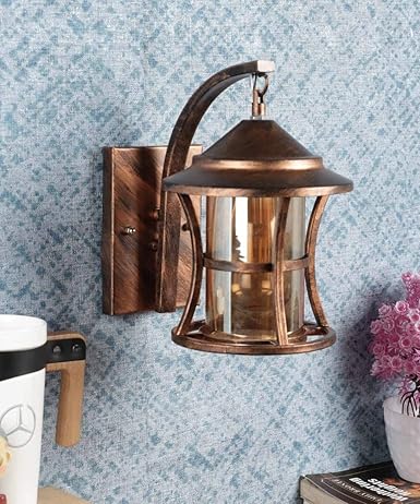 Hanging Copper Antique Colour Wall Lamp to Décor Home/Living Room/Bedroom Restaurants, Curve Design, Copper Antique