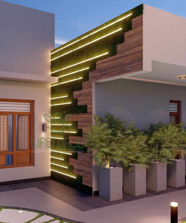 Crafted Staggered Lit Feature wall (Per Sqft)