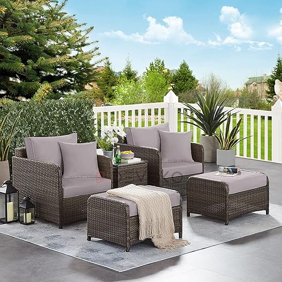 Royal Brown Furniture (4 Seater Outdoor Seating and Table Set)