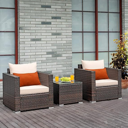 Mocha Mirage Set Furniture (2 Seater Outdoor Seating Chair and Table Set)