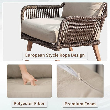 Locus Beige Furniture (4 Seater Outdoor Seating and Table Set)