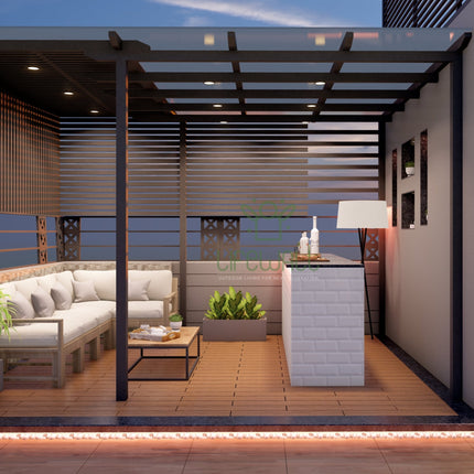 Mystic Dark Pergola (Per Sqft)