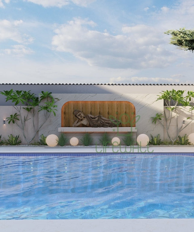 Calm Tranquil Buddha Feature Wall (Per Sqft)