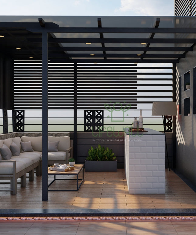 Mystic Dark Pergola (Per Sqft)