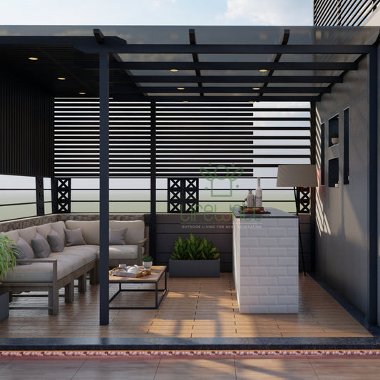 Mystic Dark Pergola (Per Sqft)