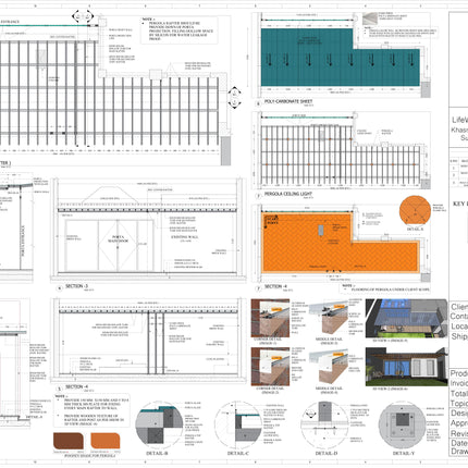 Working Drawings For Commercial Terrace, Lawn & Landscape Areas
