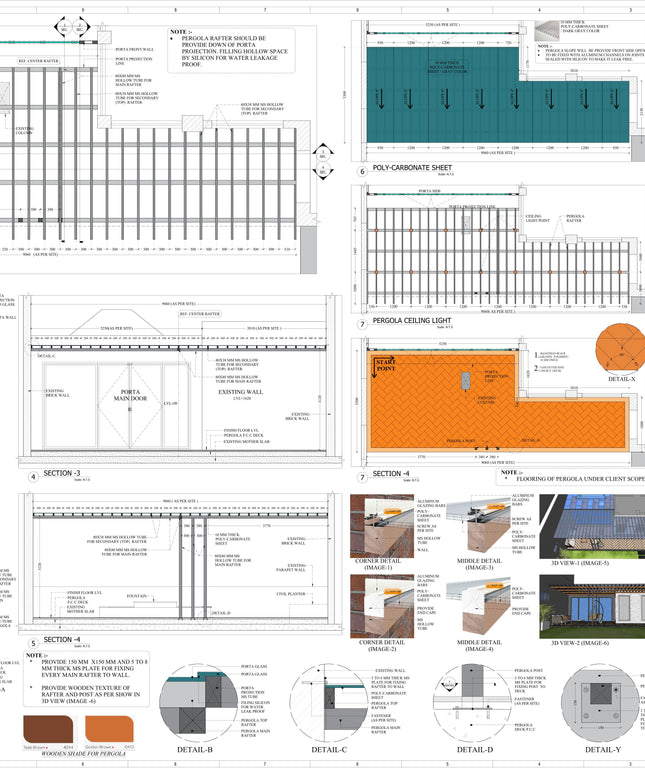 Working Drawings For Commercial Terrace, Lawn & Landscape Areas