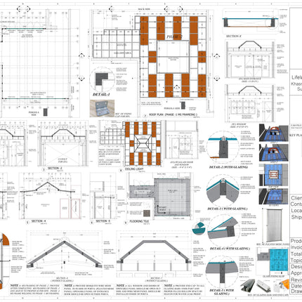 Working Drawings For Commercial Terrace, Lawn & Landscape Areas