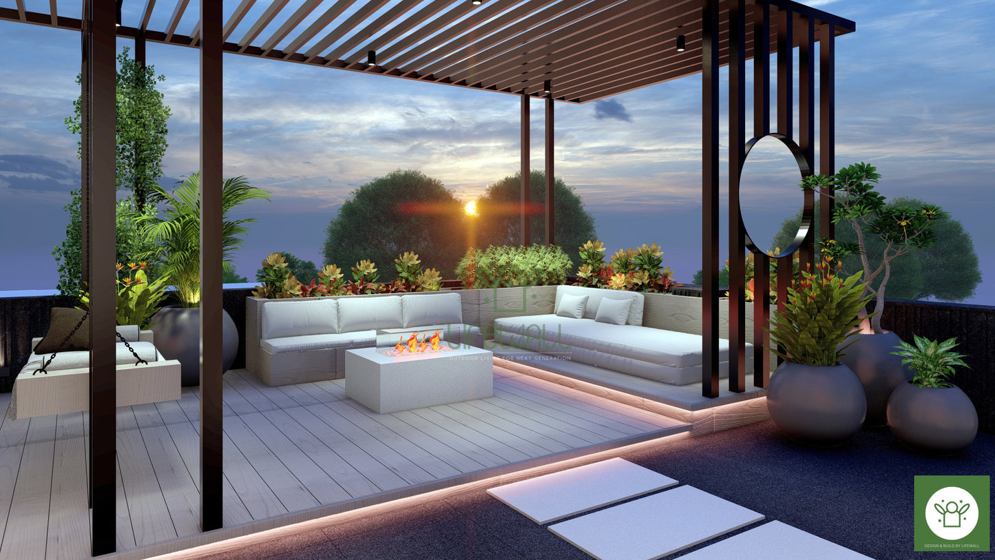 Iron Majesty Pergola (Per Sqft)