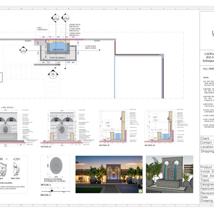 Working Drawings For Commercial Terrace, Lawn & Landscape Areas