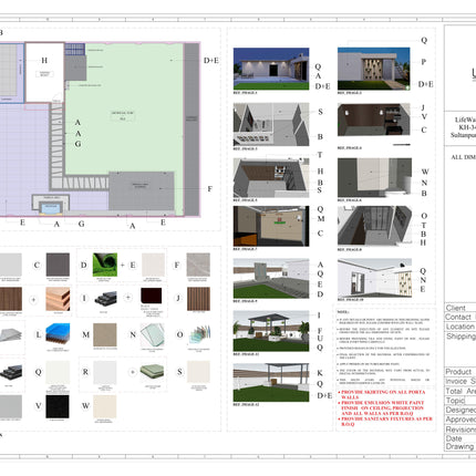 Working Drawings For Commercial Terrace, Lawn & Landscape Areas