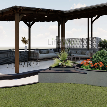 Tranquil Timber Pergola (Per Sqft)