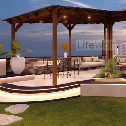 Tranquil Timber Pergola (Per Sqft)