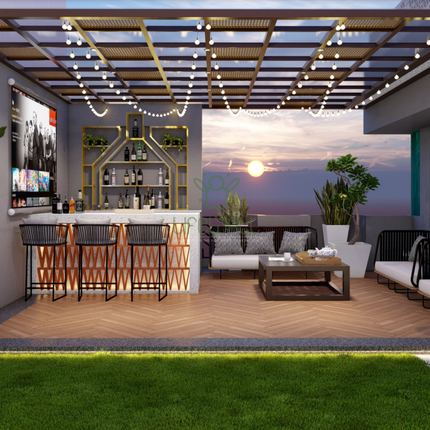 Glossy Fusion Pergola (Per Sqft)