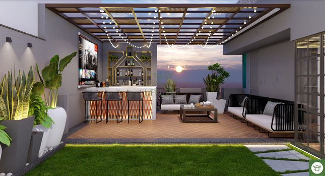 Glossy Fusion Pergola (Per Sqft)