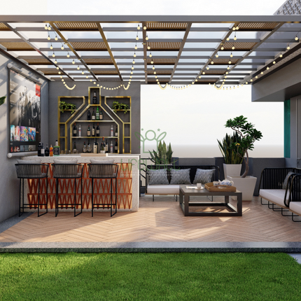 Glossy Fusion Pergola (Per Sqft)