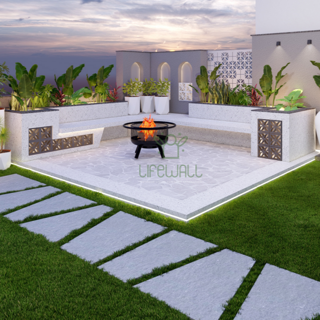 Amorphous Aqua Seating (Per Seat)