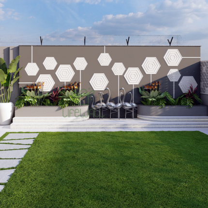 Polygon Pulse Feature Wall (Per Sqft)