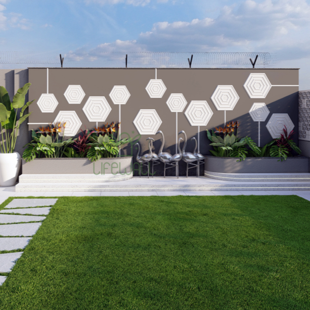 Polygon Pulse Feature Wall (Per Sqft)