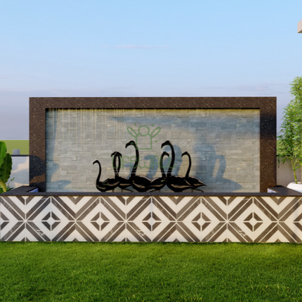 Black Feather Wall Fountain GL (Per RFT)