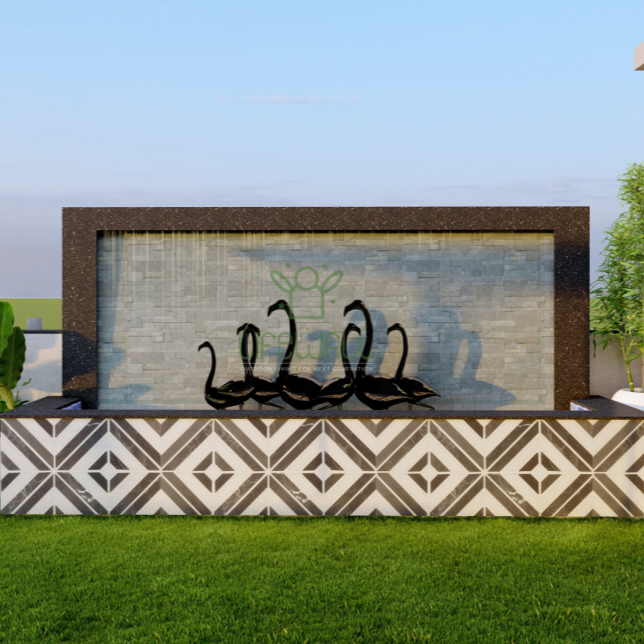 Black Feather Wall Fountain GL (Per RFT)