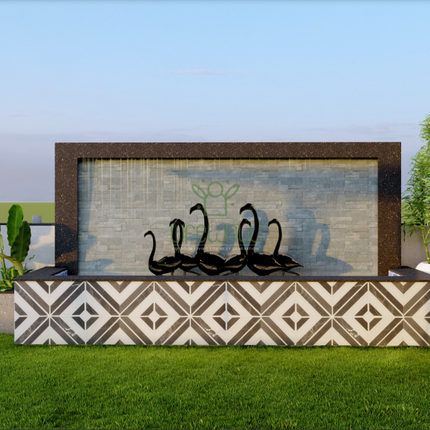 Black Feather Wall Fountain GL (Per RFT)