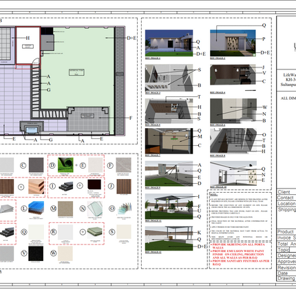 Working Drawings For Residential Balcony & Courtyard