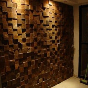 Cube Wood Feature Wall (Per Sqft)