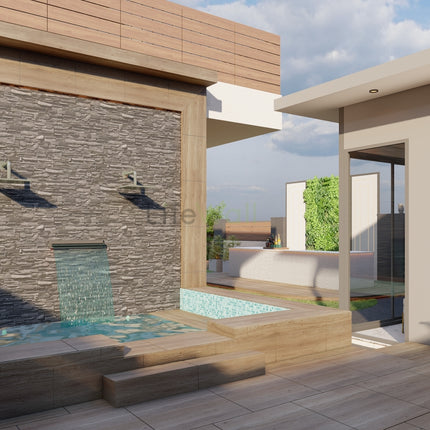 Staggered Stone Wood Fountain GL (Per RFT)