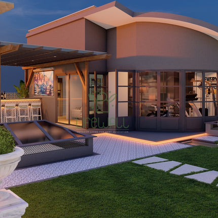 Rustic Twilight Pergola (Per Sqft)