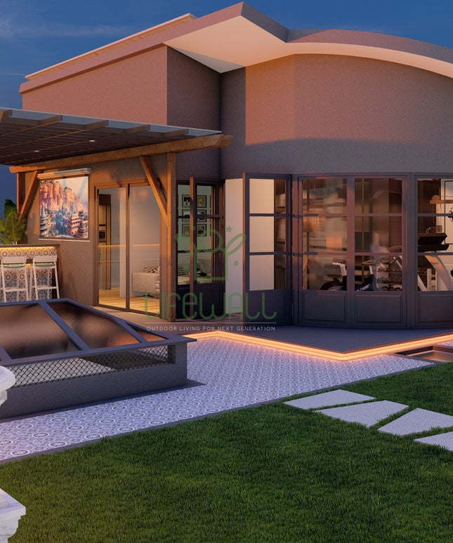 Rustic Twilight Pergola (Per Sqft)