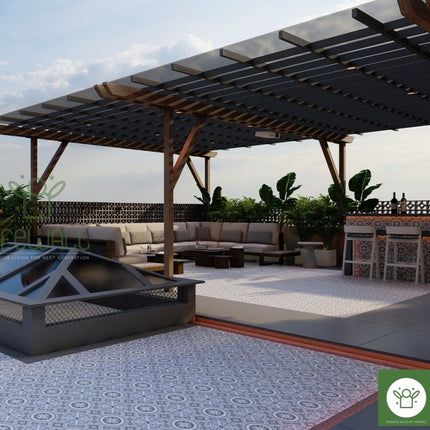 Rustic Twilight Pergola (Per Sqft)