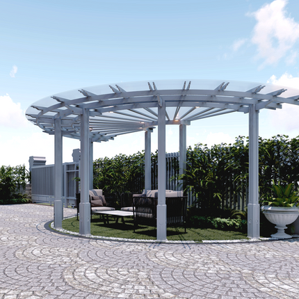 Lunar Crescent Pergola (Per Sqft)